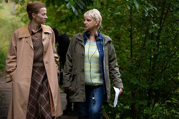 Actress Maija Doveika (on the left) and the director Ināra Kolmane on the set of Soviet Milk, photographer: Jānis Deinats