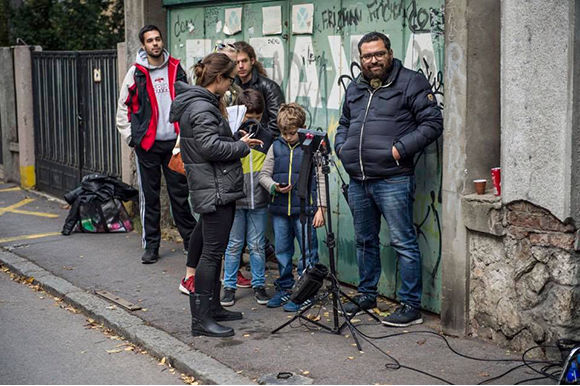 Milos Avramovic on the set of South Wind; photo by Aleksandar Letic