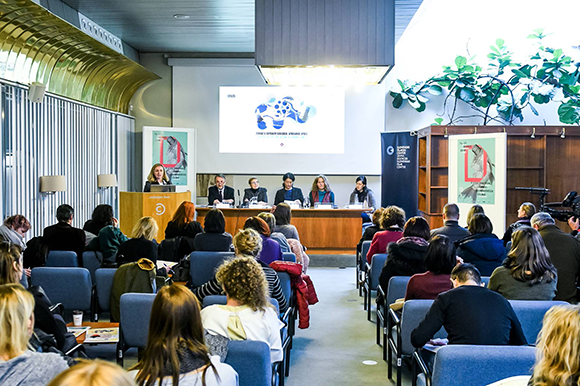 From the left: Nataša Bučar, Enrico Vannucci, Susan Newman-Baudais, Kristina Börjeson, Maja Bogojević, Nika Gričar, foto: Iztok Dimc