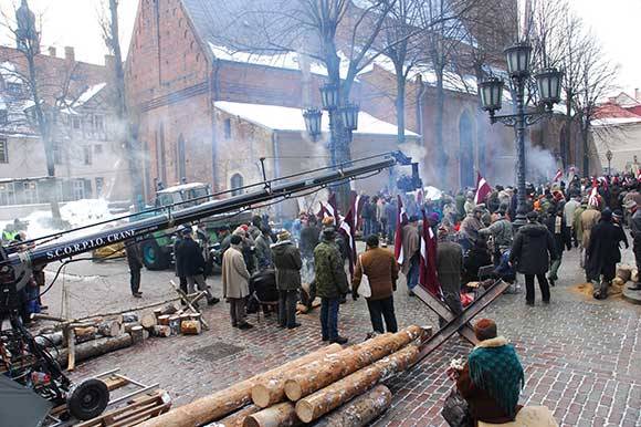 Production of Das Blaue vom Himmel in Latvia, one of the first films supported by the Riga Film Fund