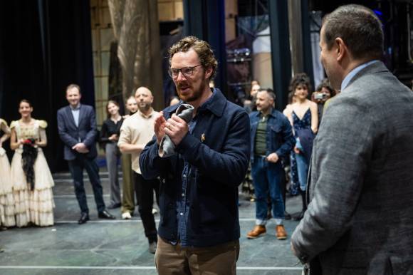 Benedict Cumberbatch visiting the Opera House in Budapest