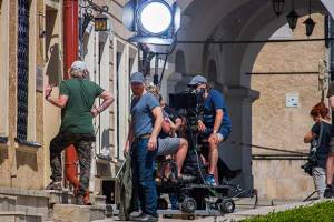 Film set of Father Mateusz series